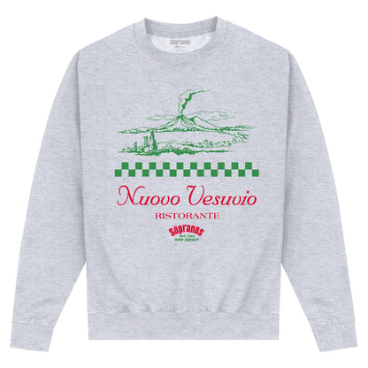 Heather Grey - Front - The Sopranos Unisex Adult Nuovo Vesuvio Sweatshirt