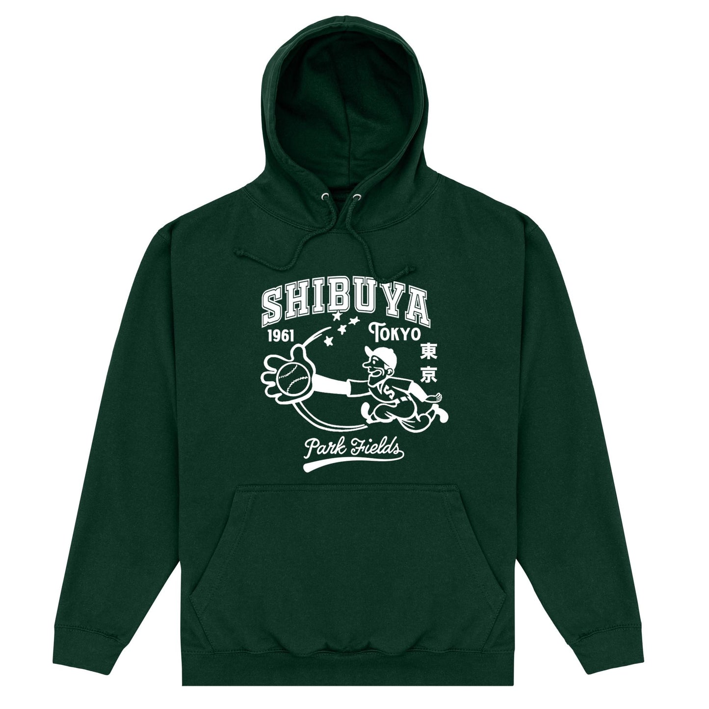 Forest Green - Front - Park Fields Unisex Adult Shibuya Hoodie