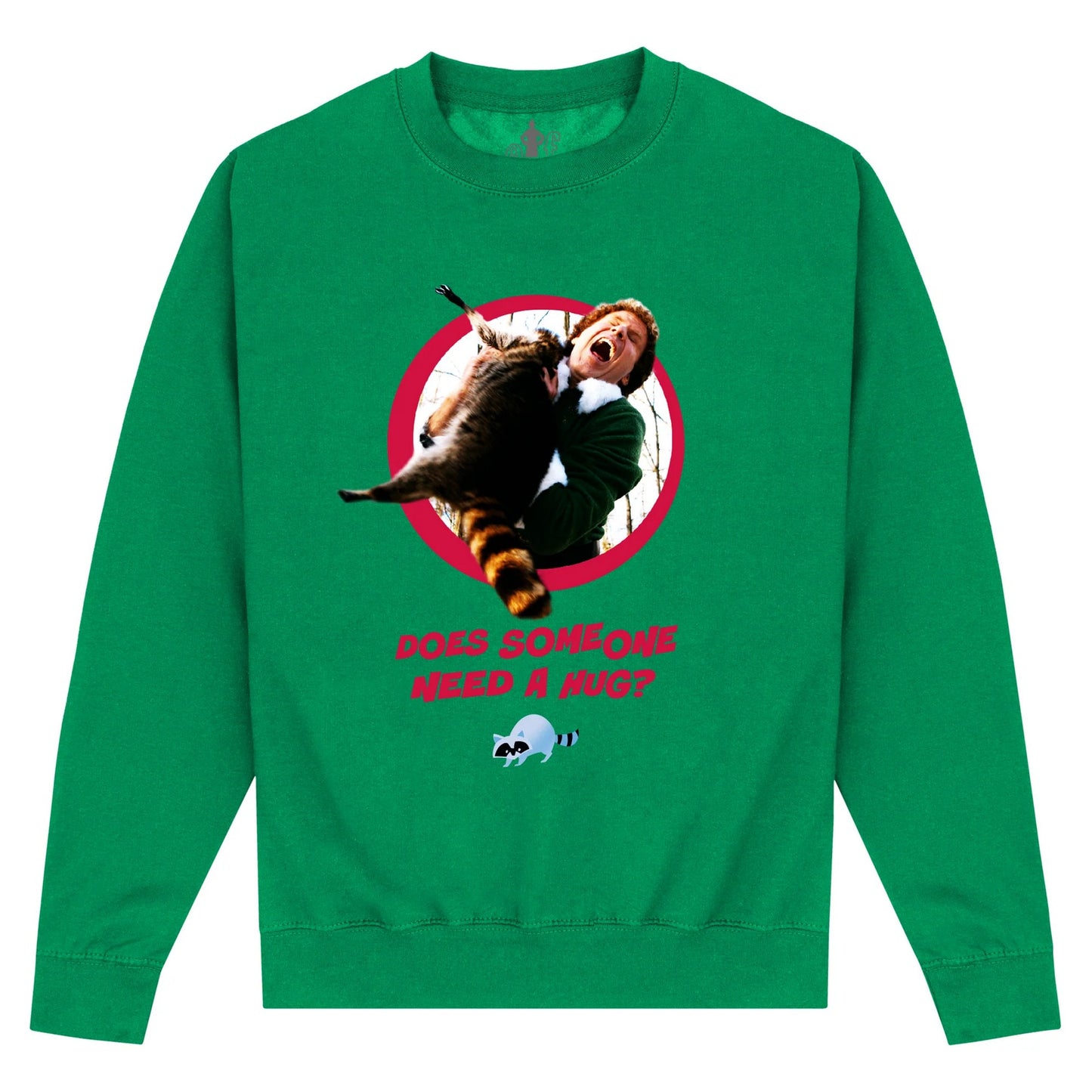 Celtic Green - Front - Elf Unisex Adult Need A Hug Christmas Sweatshirt