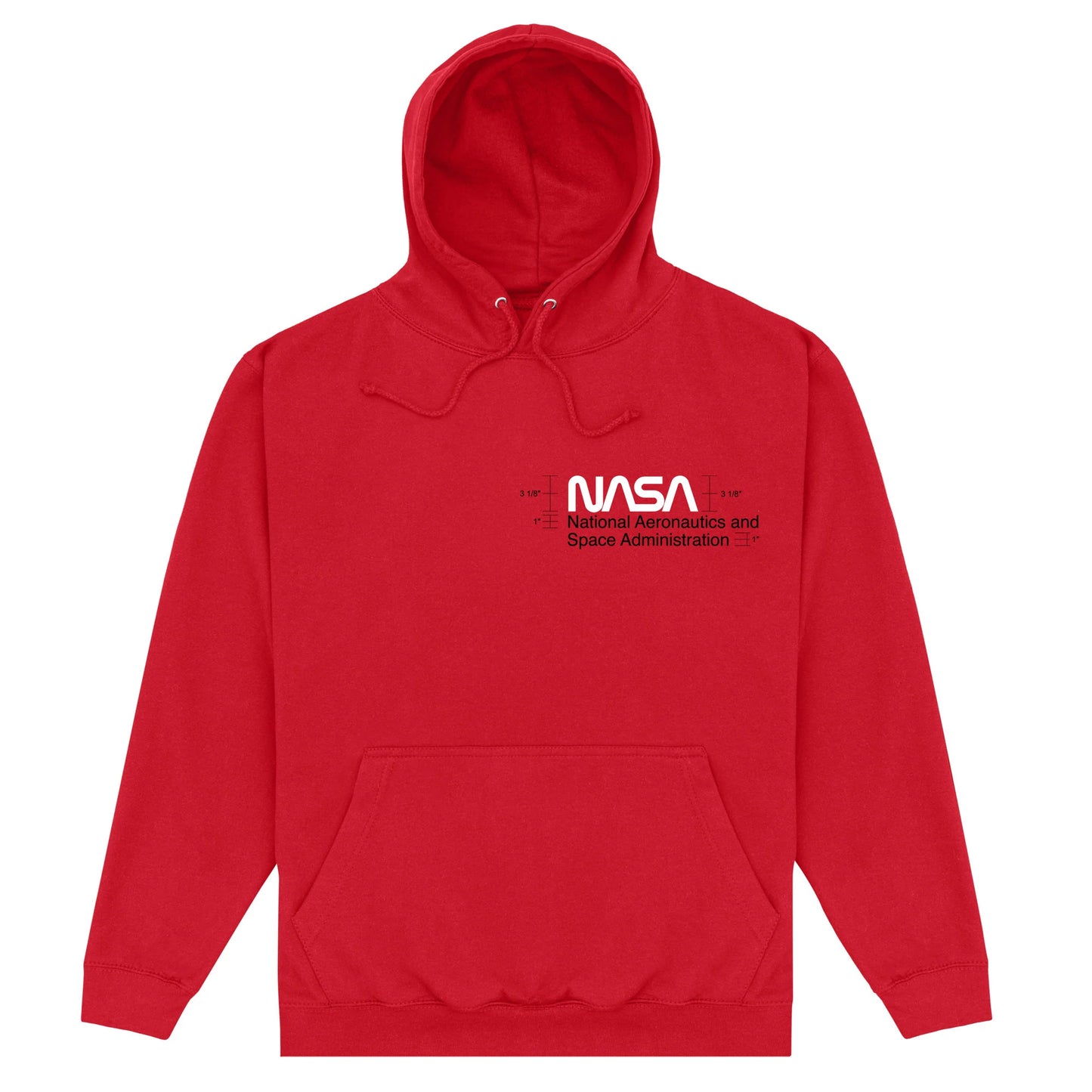 Red - Front - NASA Unisex Adult Aeronautics Hoodie