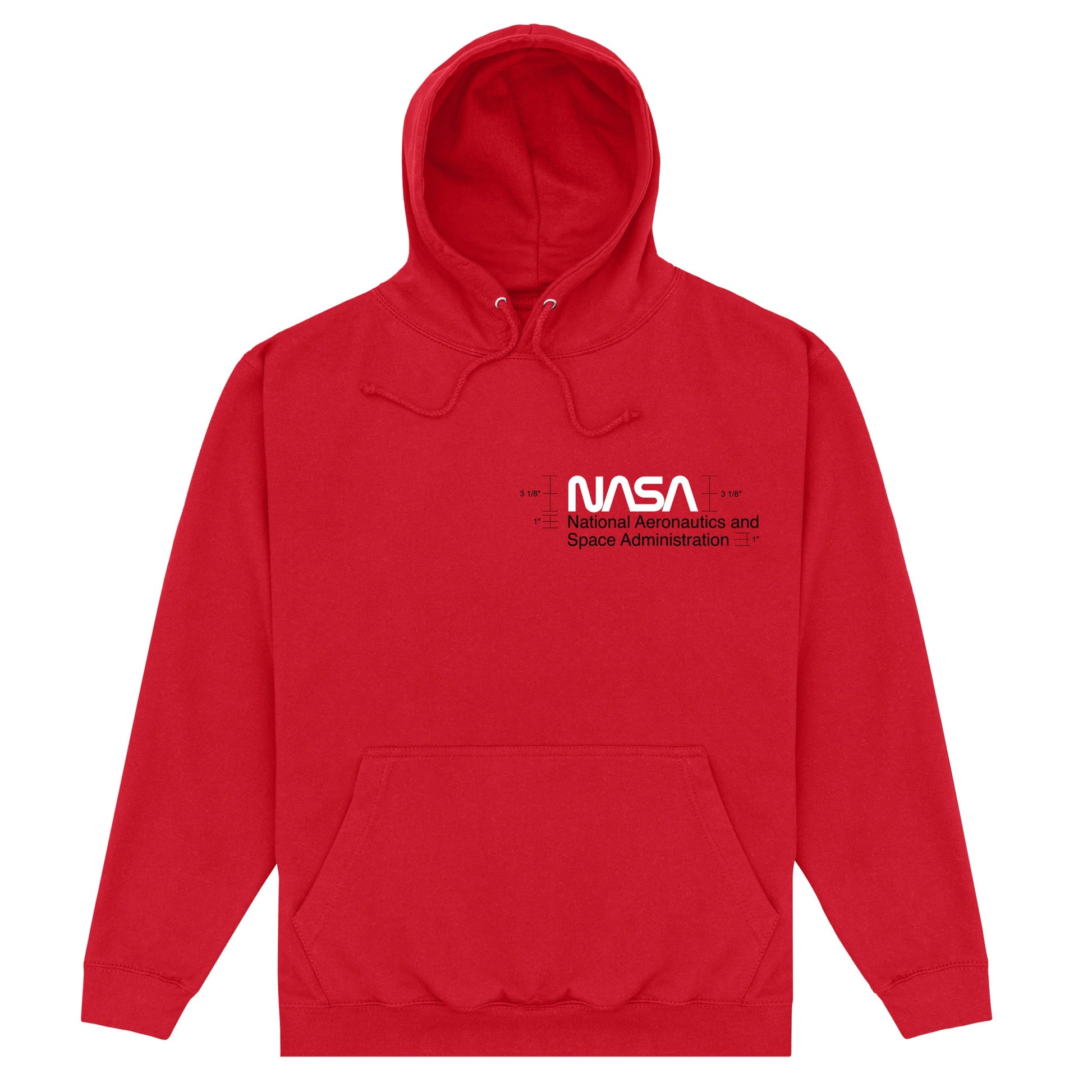 Red - Front - NASA Unisex Adult Aeronautics Hoodie