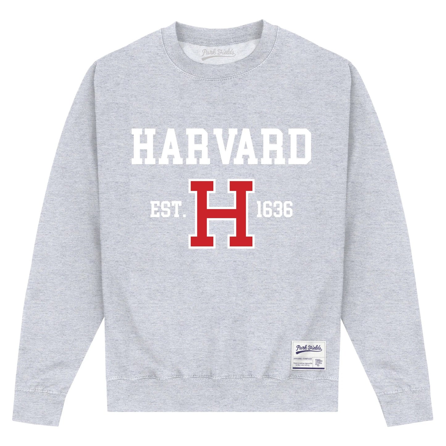 Heather Grey - Front - Harvard University Unisex Adult Est 1636 Sweatshirt