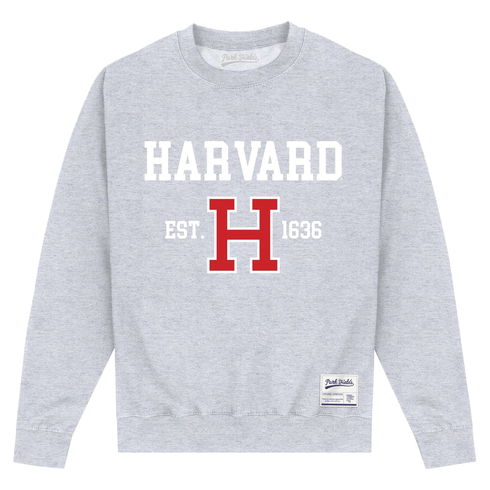 Heather Grey - Front - Harvard University Unisex Adult Est 1636 Sweatshirt