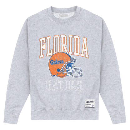 Heather Grey - Front - University Of Florida Unisex Adult American Football Helmet Sweatshirt