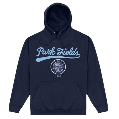 Navy Blue - Front - Park Fields Unisex Adult Script Hoodie