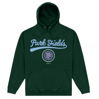 Forest Green - Front - Park Fields Unisex Adult Script Hoodie