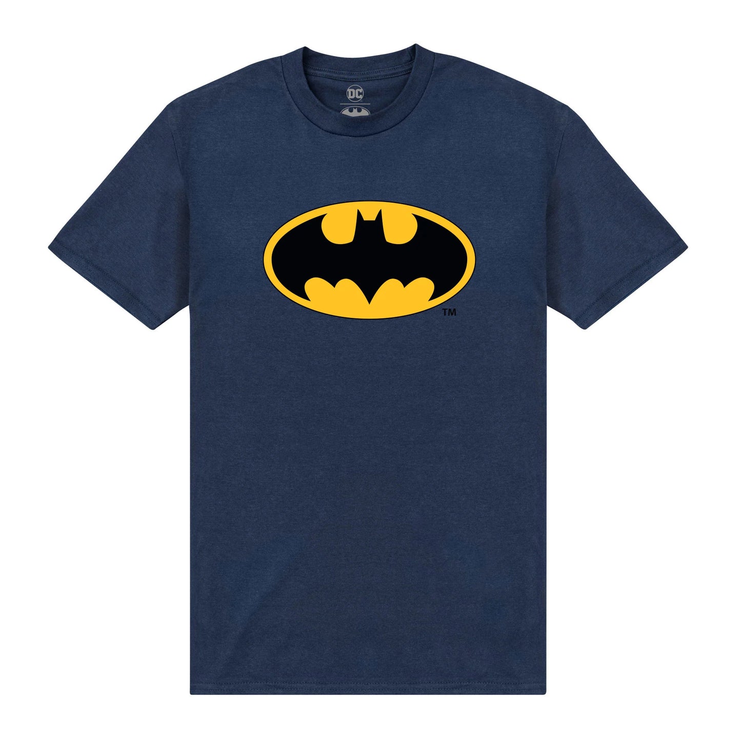 Navy Blue - Front - Batman Unisex Adult Logo T-Shirt