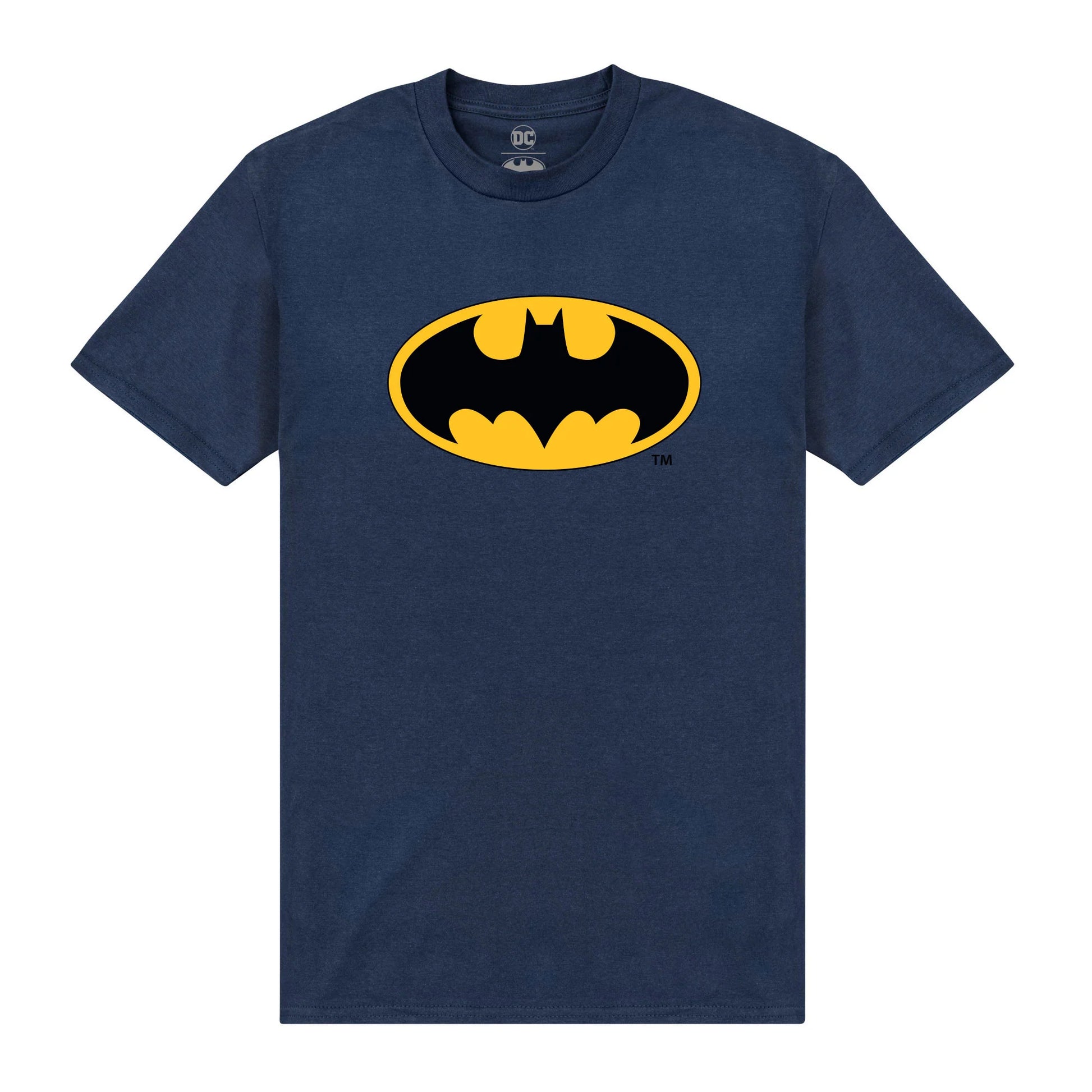 Navy Blue - Front - Batman Unisex Adult Logo T-Shirt