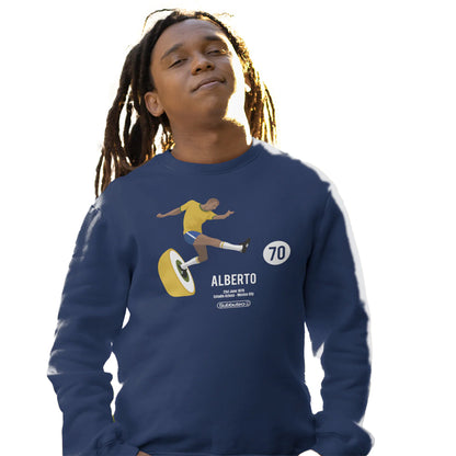 Navy - Side - Subbuteo Unisex Adult Alberto Sweatshirt