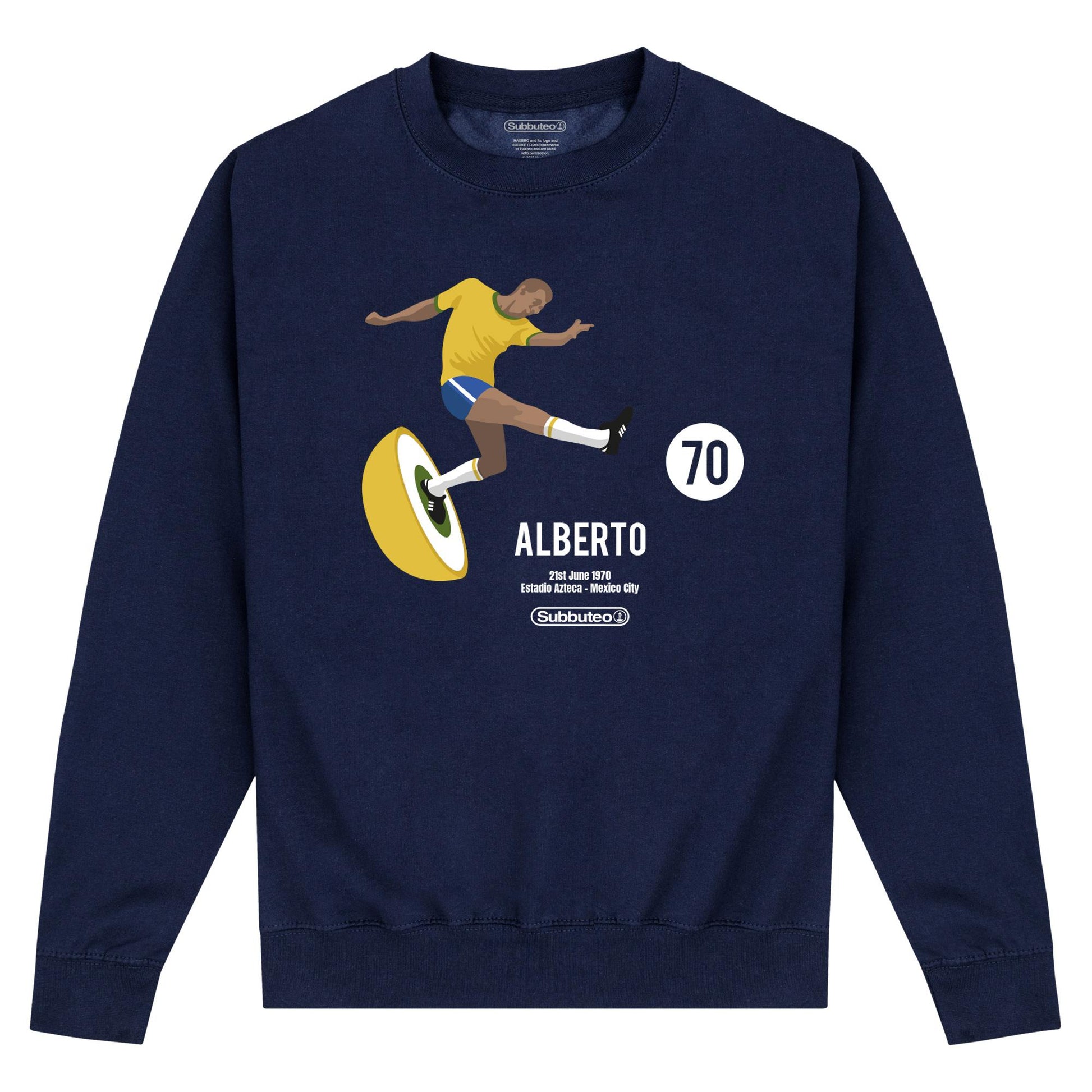 Navy - Front - Subbuteo Unisex Adult Alberto Sweatshirt