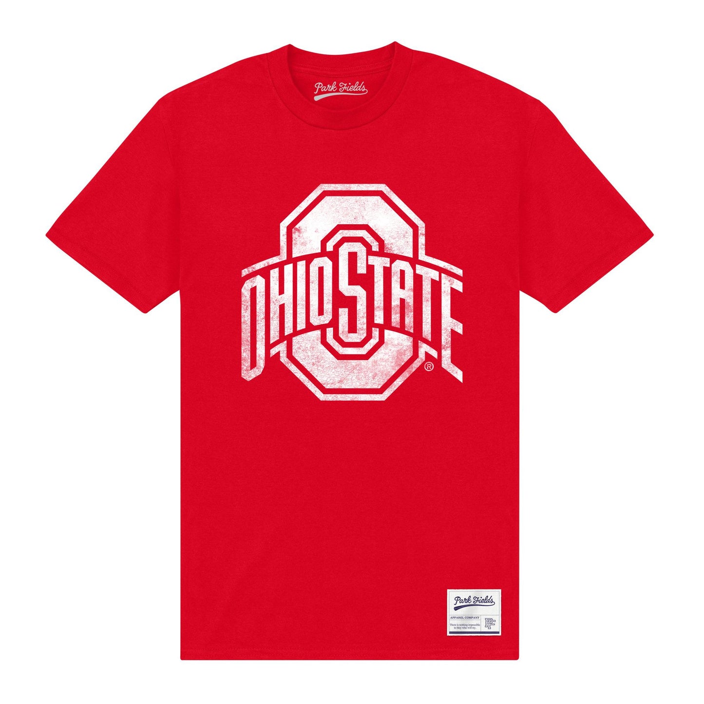 Red - Front - Ohio State University Unisex Adult Logo T-Shirt