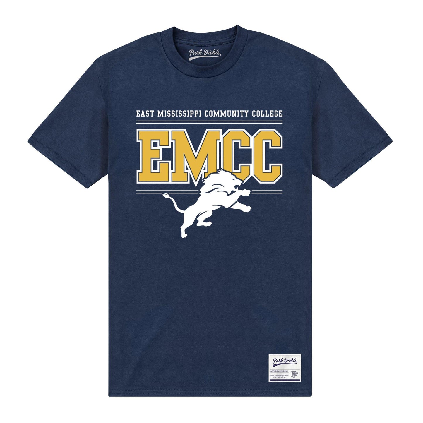 Navy - Front - EMCC Unisex Adult Lion T-Shirt