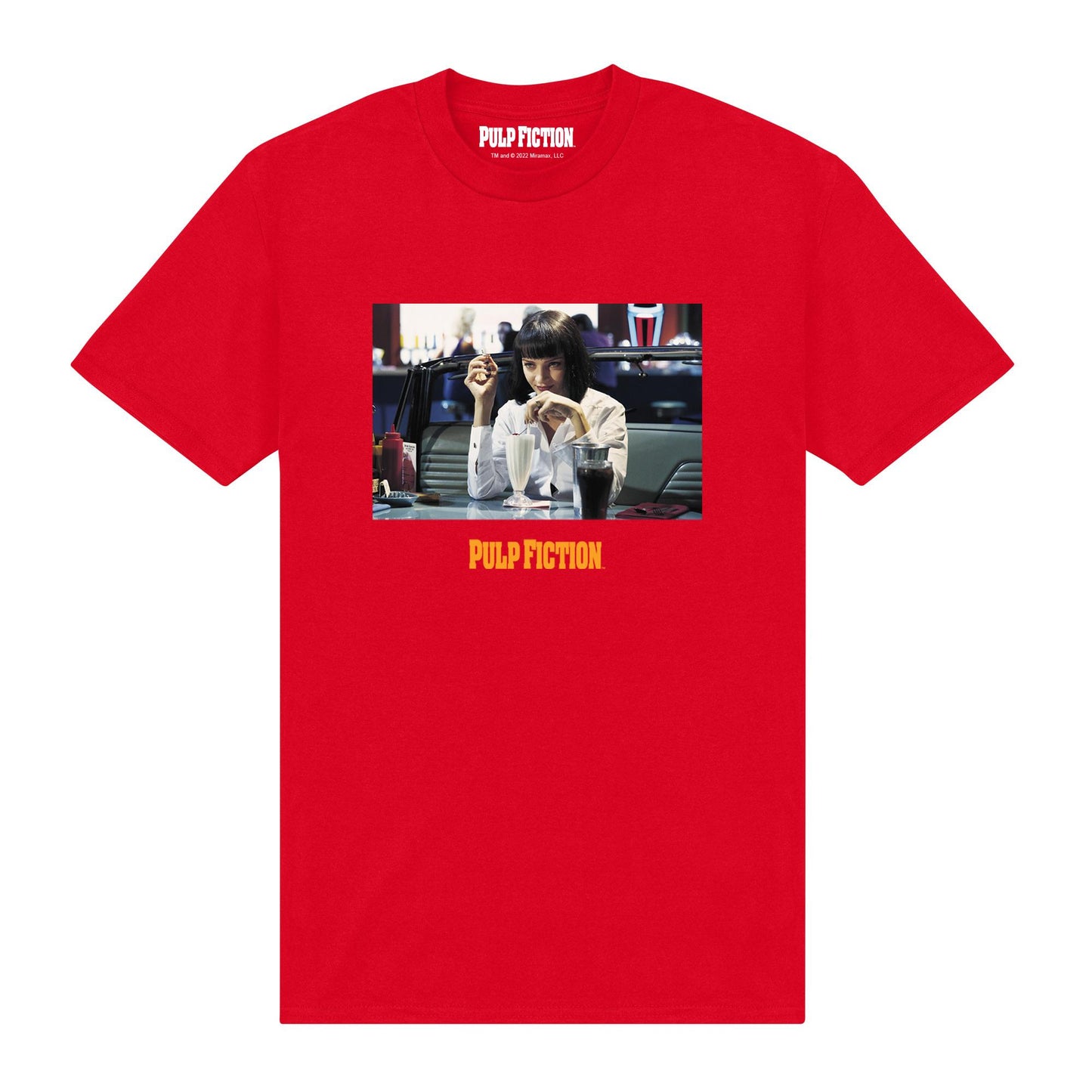 Red - Front - Pulp Fiction Unisex Adult Mia Wallace T-Shirt