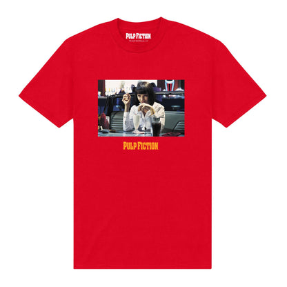 Red - Front - Pulp Fiction Unisex Adult Mia Wallace T-Shirt