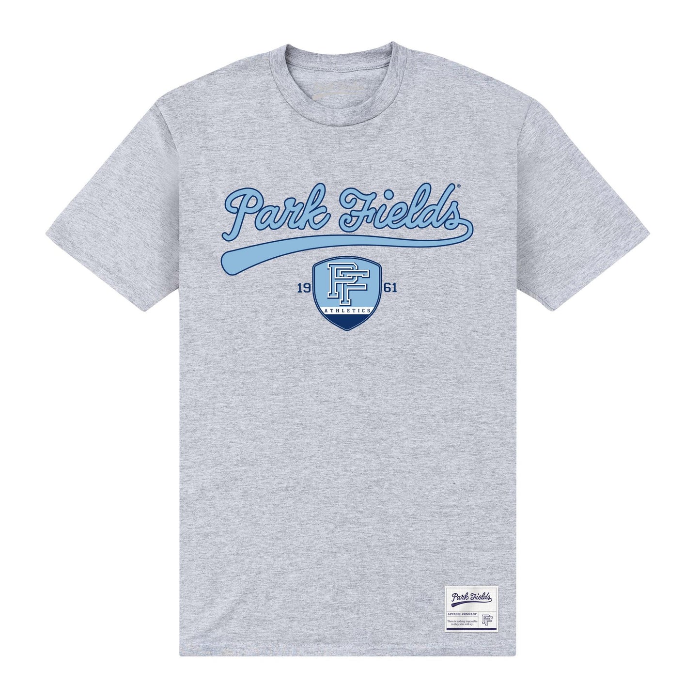 Heather Grey - Front - Park Fields Unisex Adult Shield T-Shirt