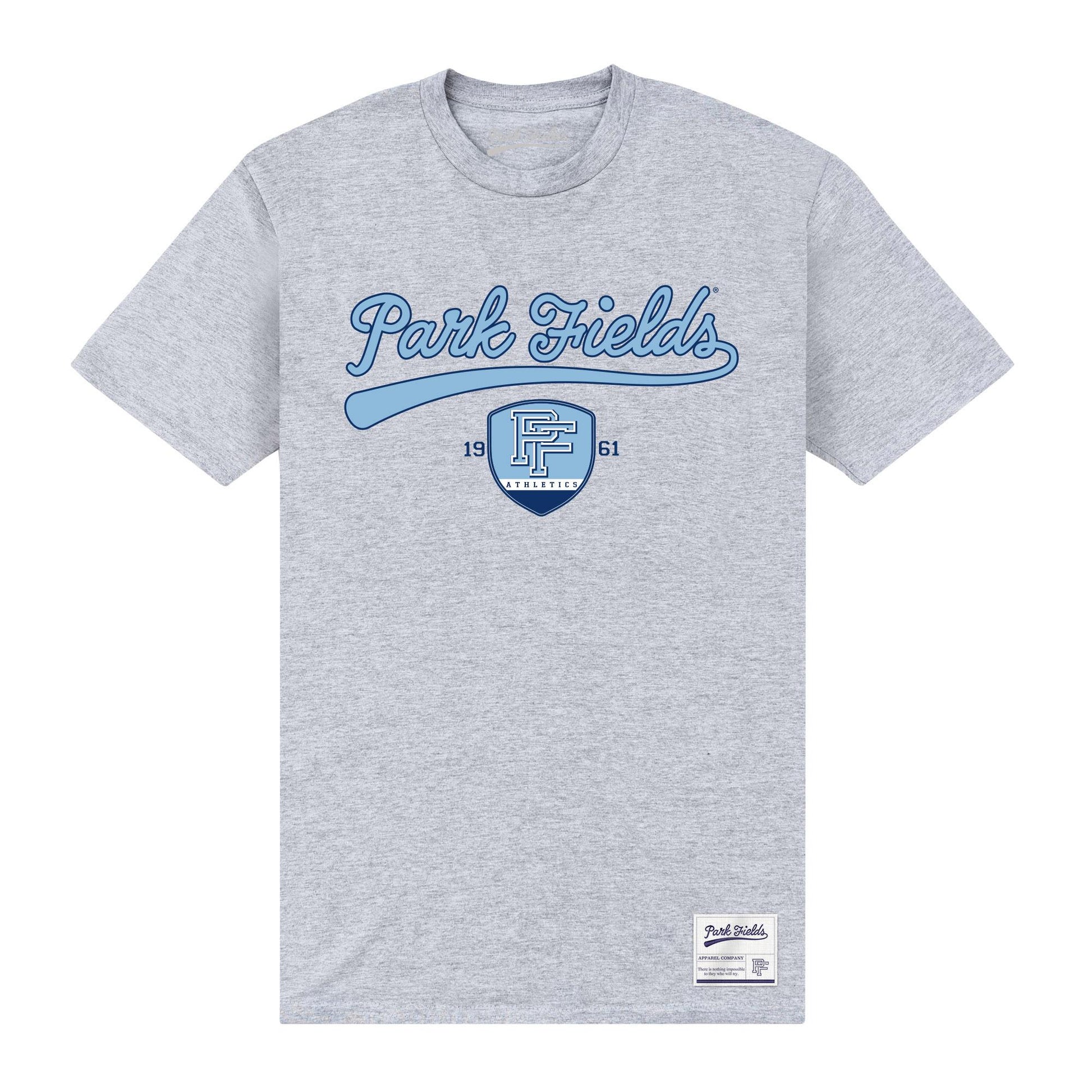 Heather Grey - Front - Park Fields Unisex Adult Shield T-Shirt
