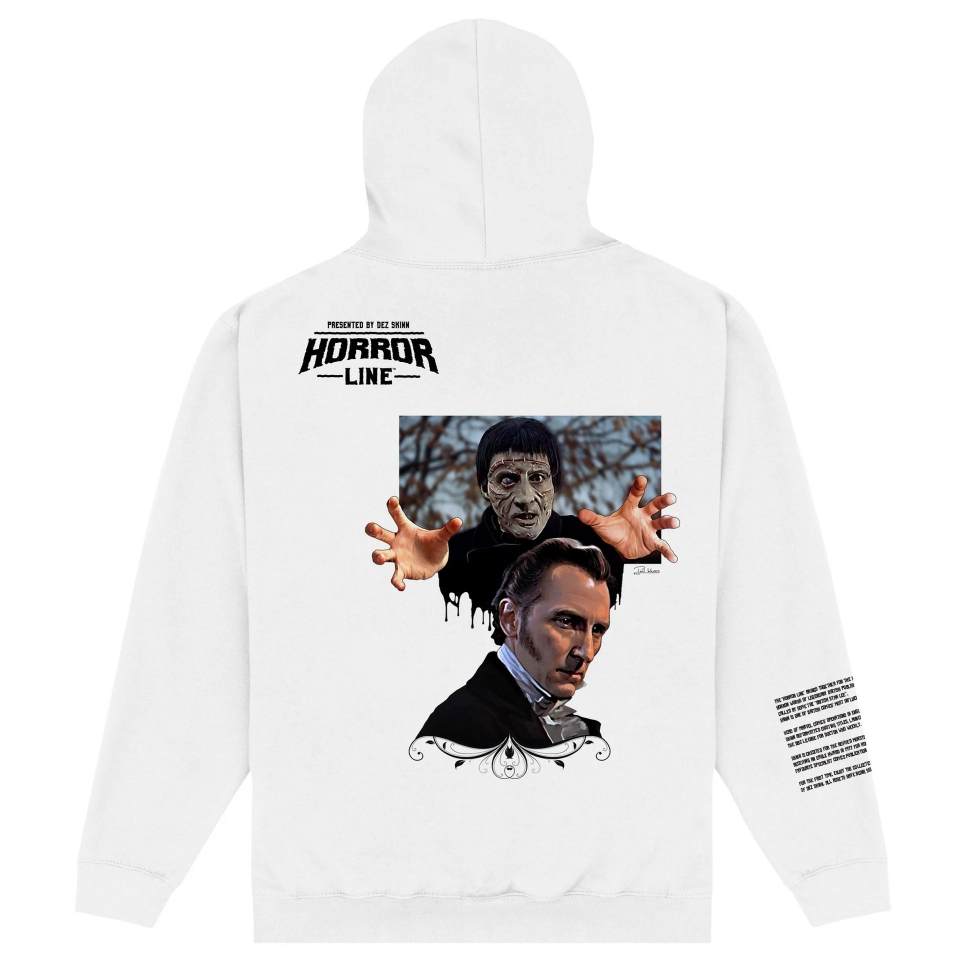 White - Back - Horror Line Unisex Adult Watts Frankenstein Hoodie