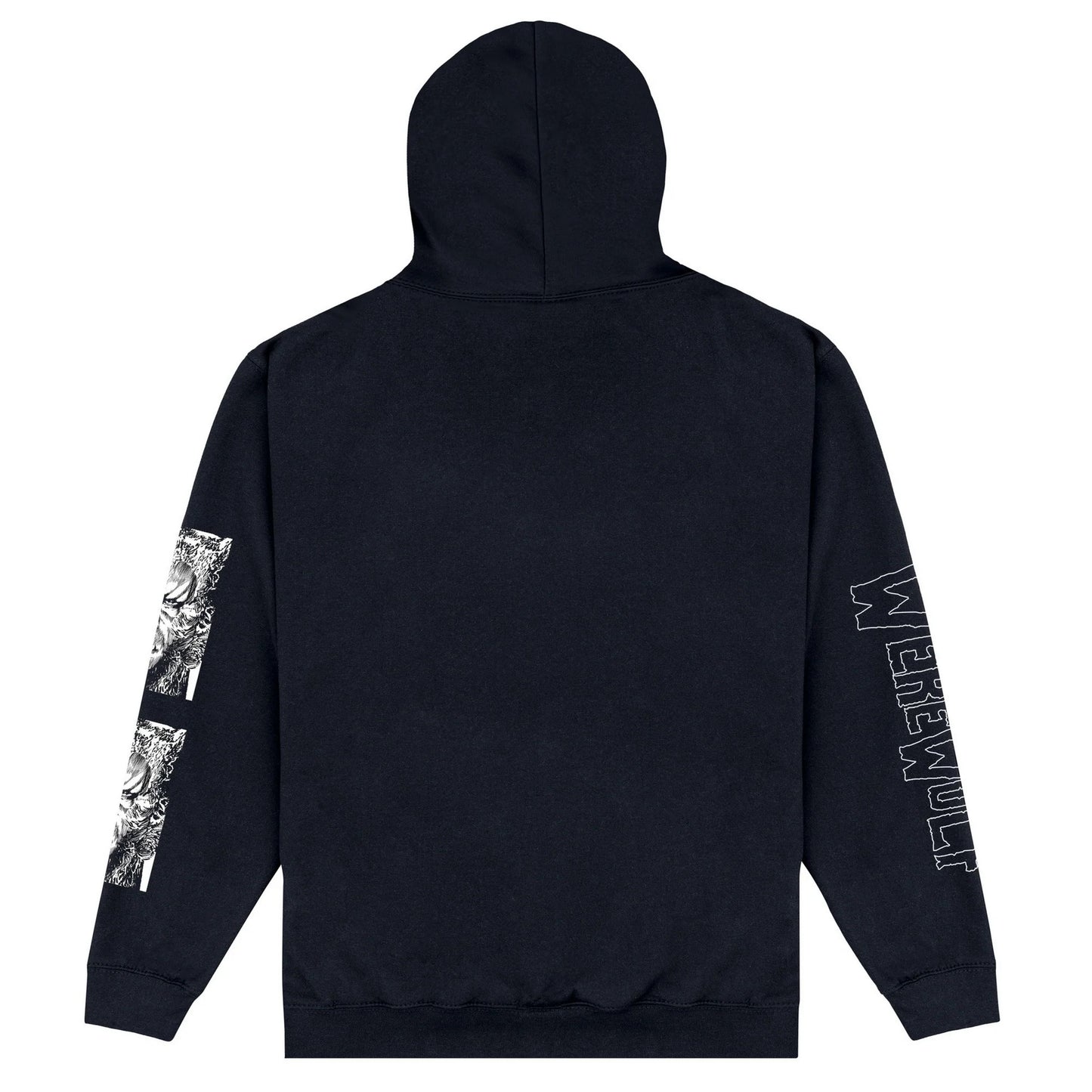 Black - Back - Horror Line Unisex Adult The Curse Of The Werewolf Graphic Print Hoodie