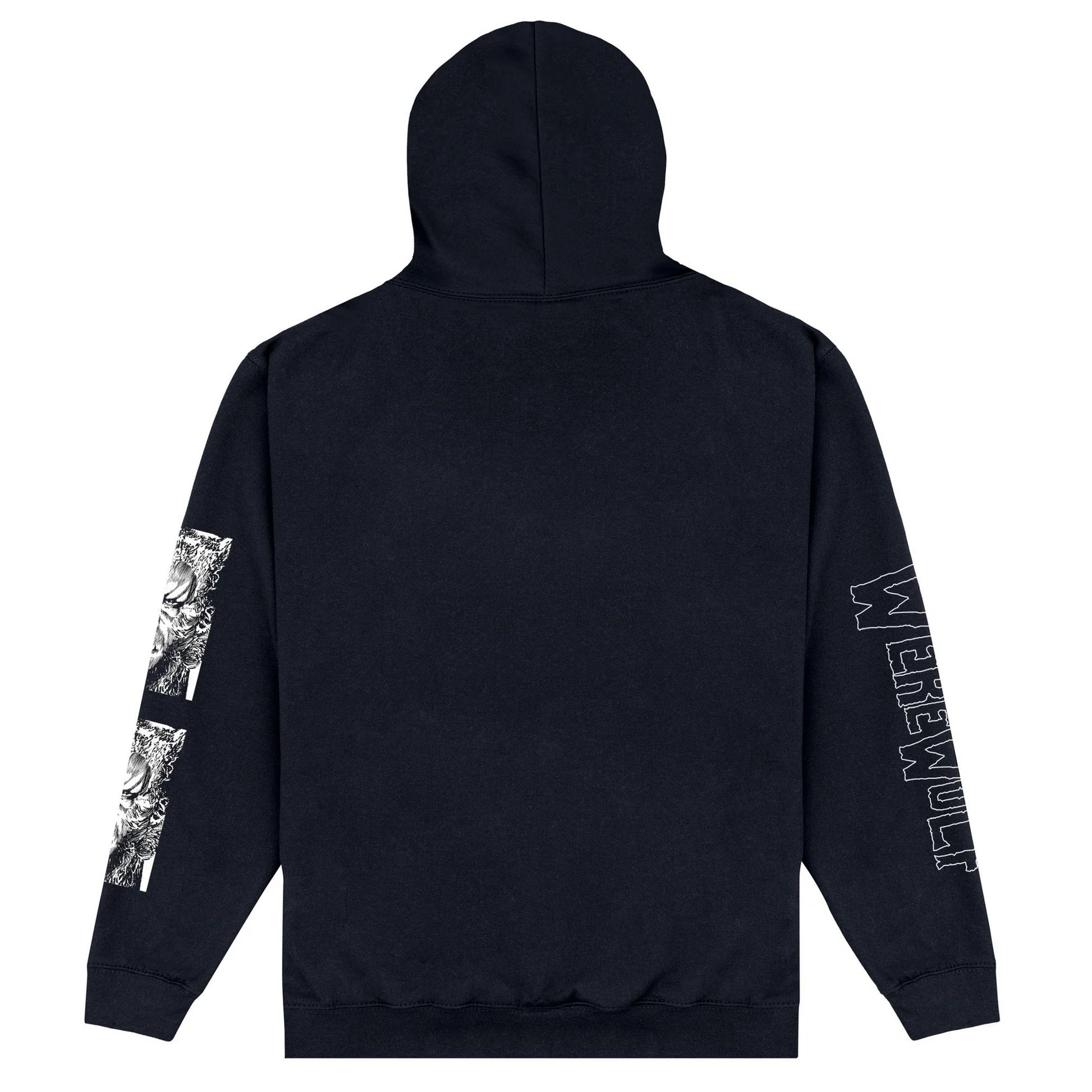 Black - Back - Horror Line Unisex Adult The Curse Of The Werewolf Graphic Print Hoodie