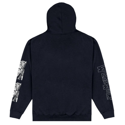 Black - Back - Horror Line Unisex Adult The Curse Of The Werewolf Graphic Print Hoodie