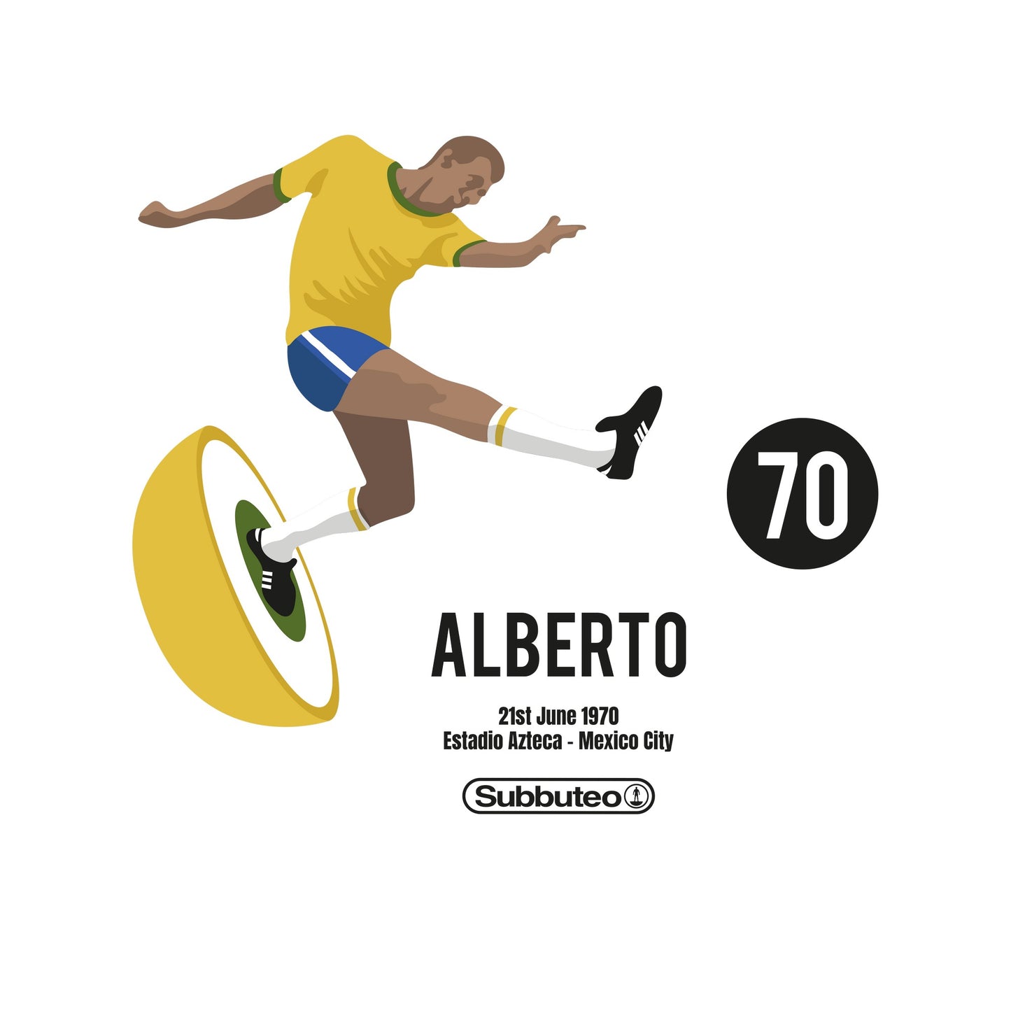 Royal Blue - Side - Subbuteo Unisex Adult Alberto T-Shirt