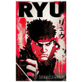 Black - Side - Street Fighter Unisex Adult Ryu Hoodie