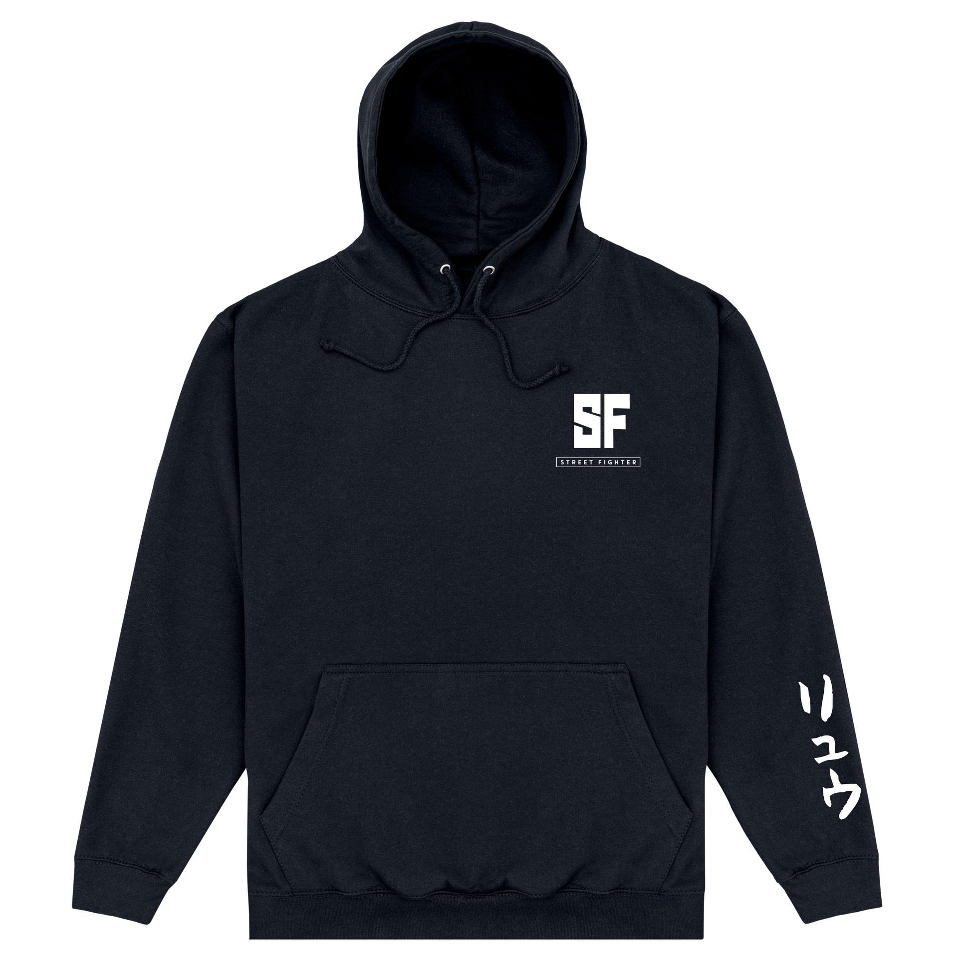 Black - Front - Street Fighter Unisex Adult Ryu Hoodie
