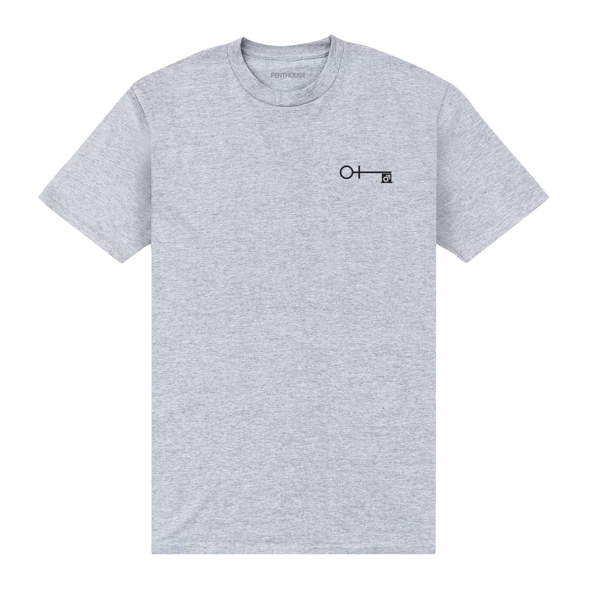 Heather Grey - Front - Penthouse Unisex Adult Key T-Shirt