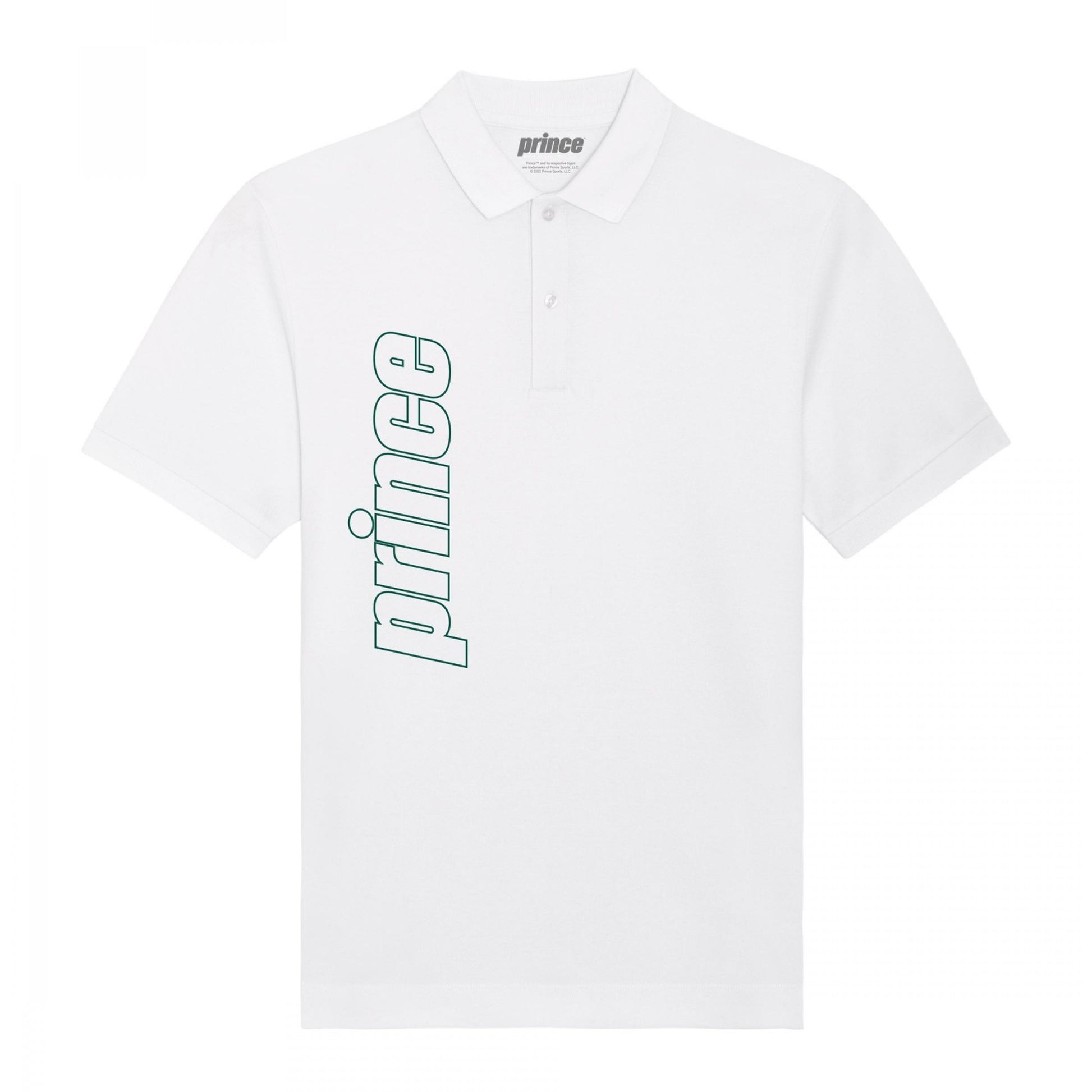 White - Front - Prince Unisex Adult Clay Polo Shirt