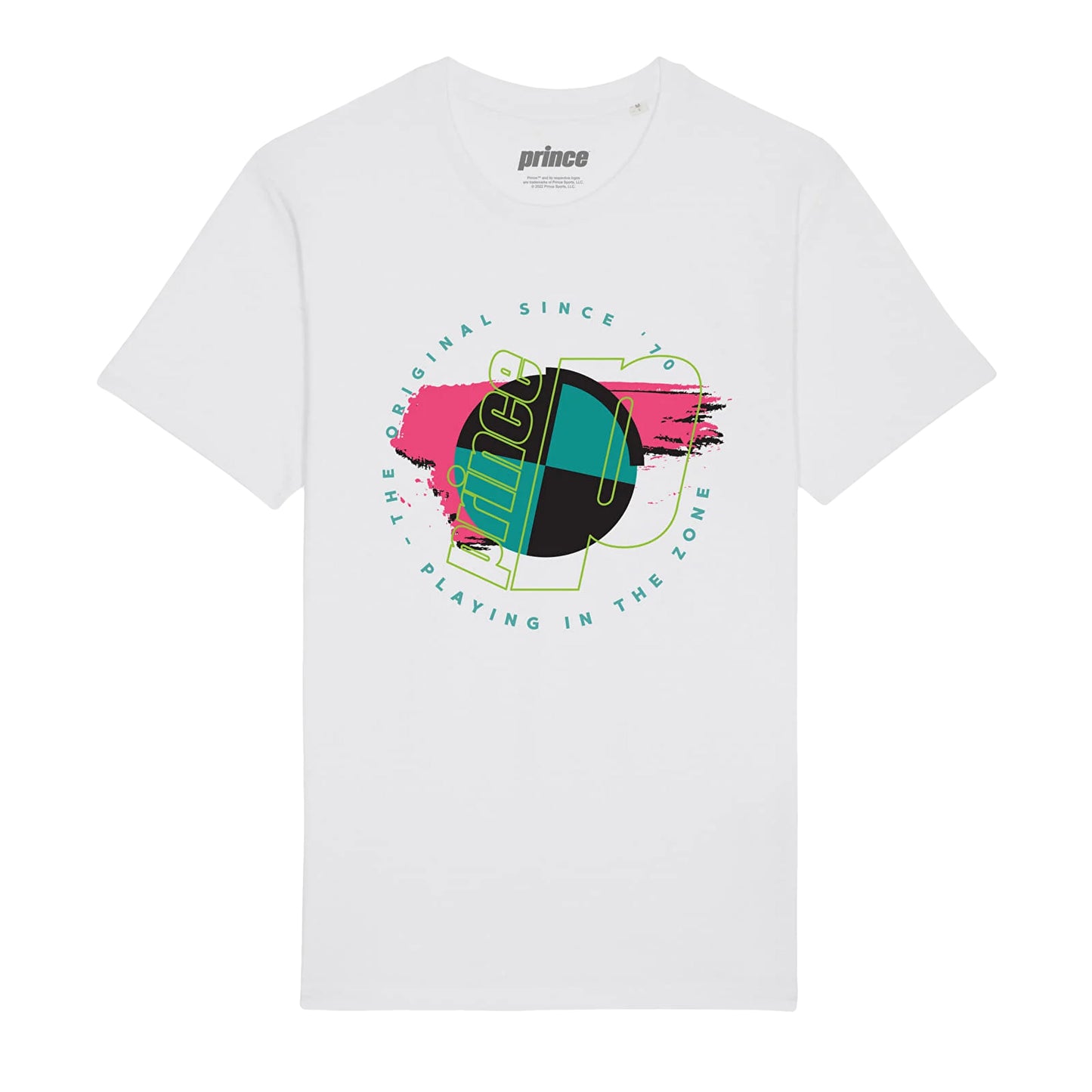 White - Front - Prince Unisex Adult Spin T-Shirt