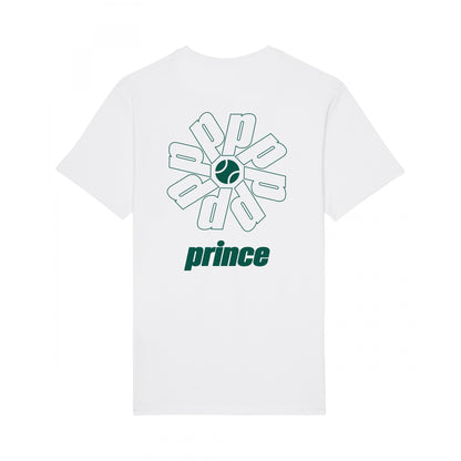 White - Front - Prince Unisex Adult Topspin T-Shirt