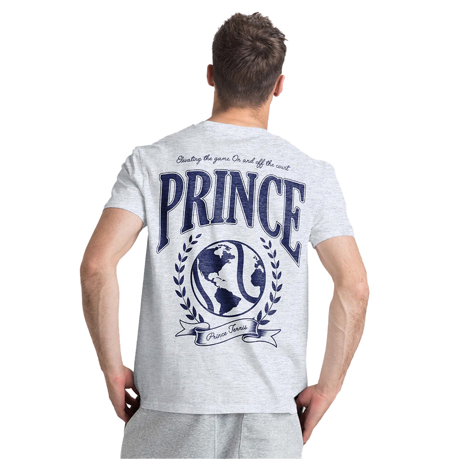 Heather Grey - Back - Prince Unisex Adult Global T-Shirt