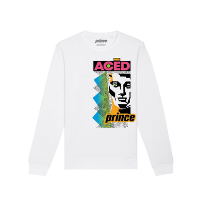 White - Front - Prince Unisex Adult Sliced Sweatshirt