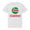 White - Front - Castrol Unisex Adult Logo T-Shirt