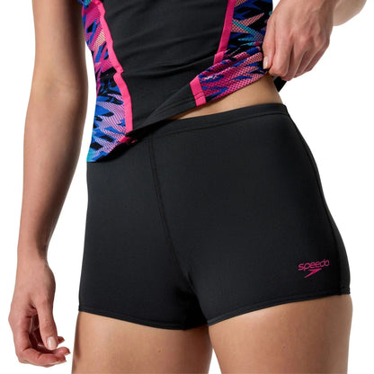 Black - Side - Speedo Womens-Ladies Hyperboom Splice Tankini Set