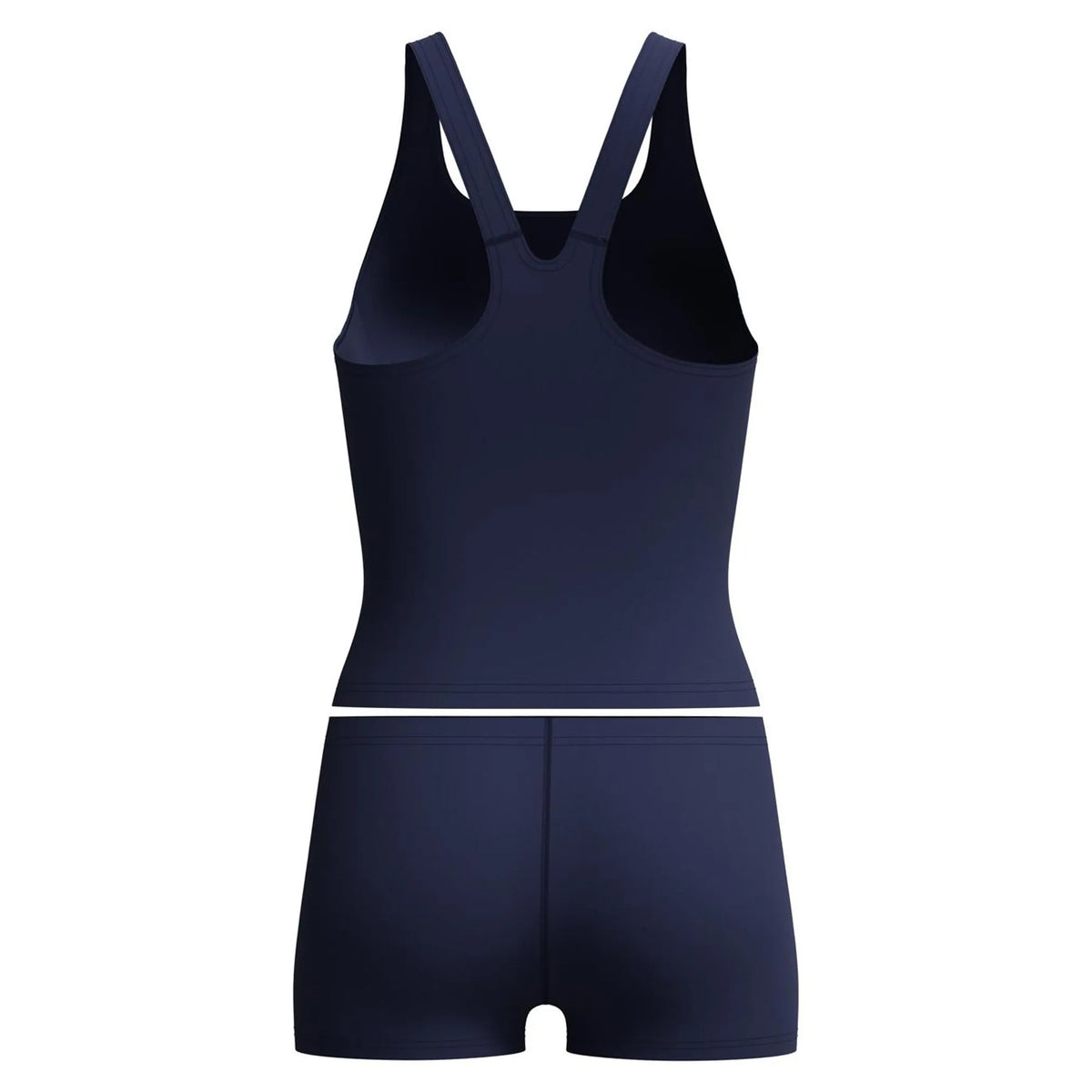 Navy - Back - Speedo Womens-Ladies Hyperboom Splice Tankini Set