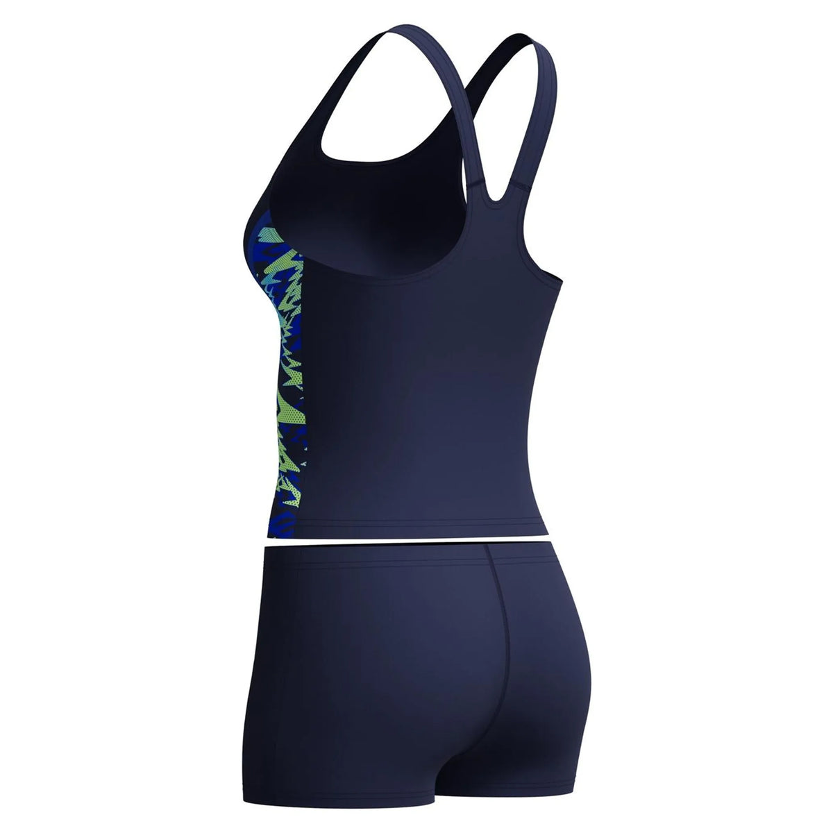 Navy - Lifestyle - Speedo Womens-Ladies Hyperboom Splice Tankini Set