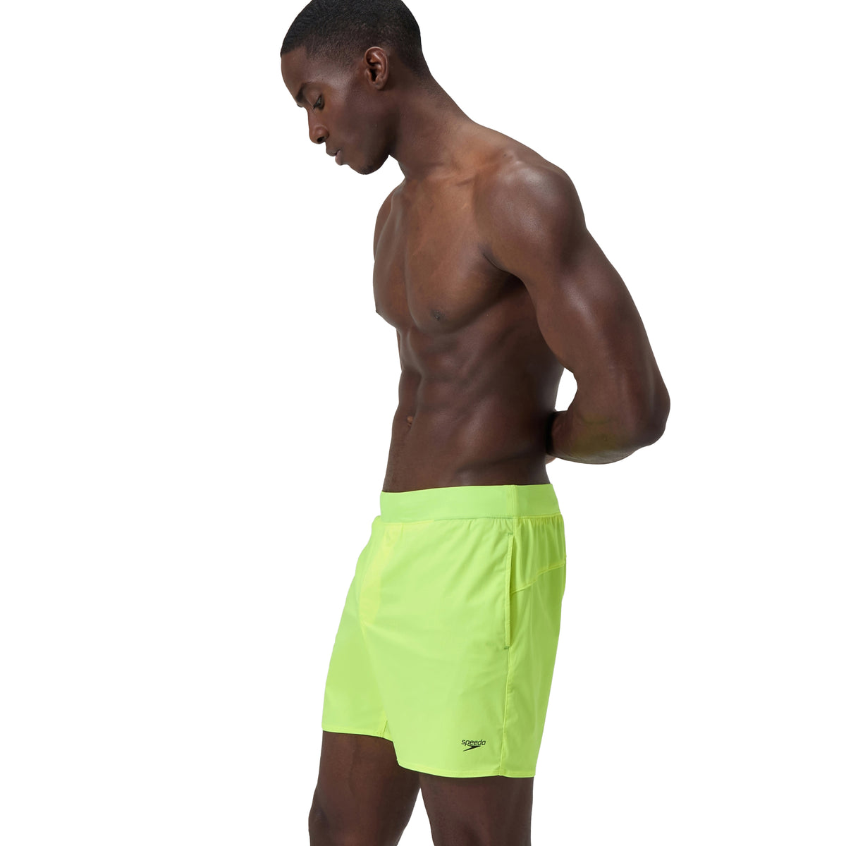 Yellow - Close up - Speedo Mens Lookout Swim Shorts
