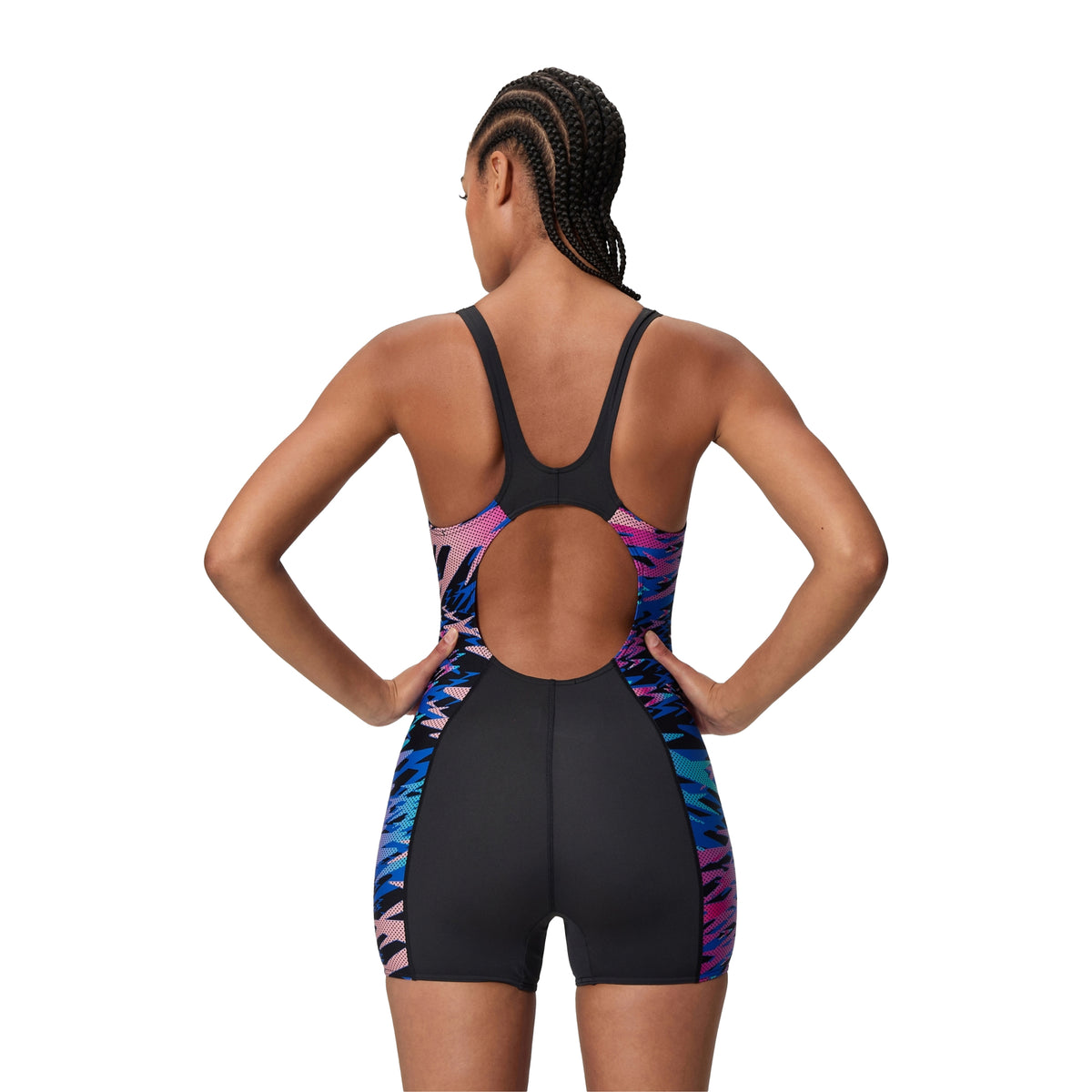 Black-Pink - Lifestyle - Speedo Womens-Ladies Hyperboom Splice Muscleback Legsuit