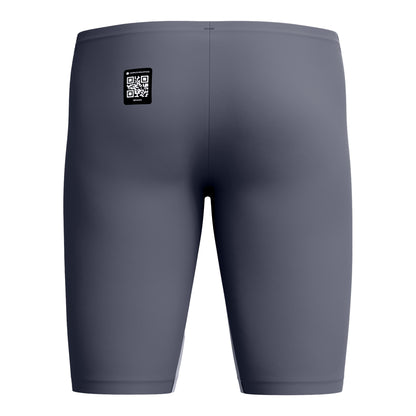 Grey - Back - Speedo Mens Fastskin LZR Pure Valor 2.0 Two Tone Jammer Shorts