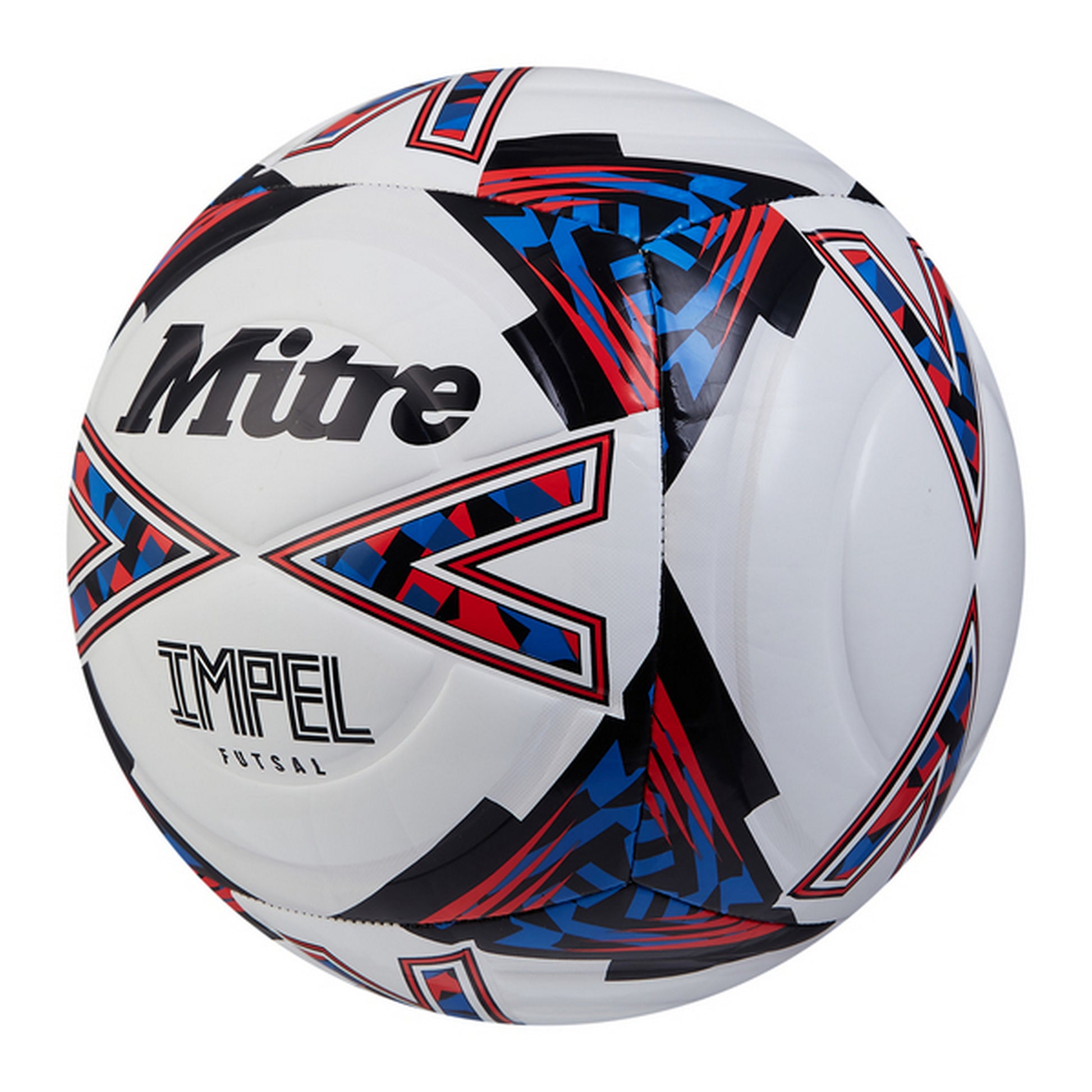 White-Black-Red - Back - Mitre Impel Logo Futsal Football