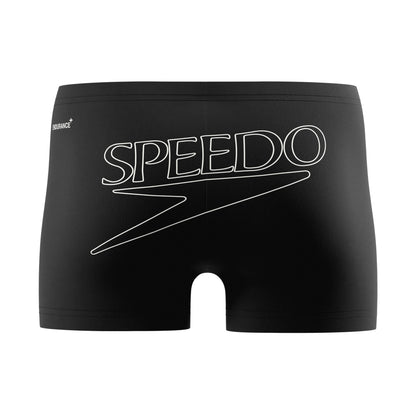 Black - Back - Speedo Mens Big Logo Endurance+ Swim Shorts