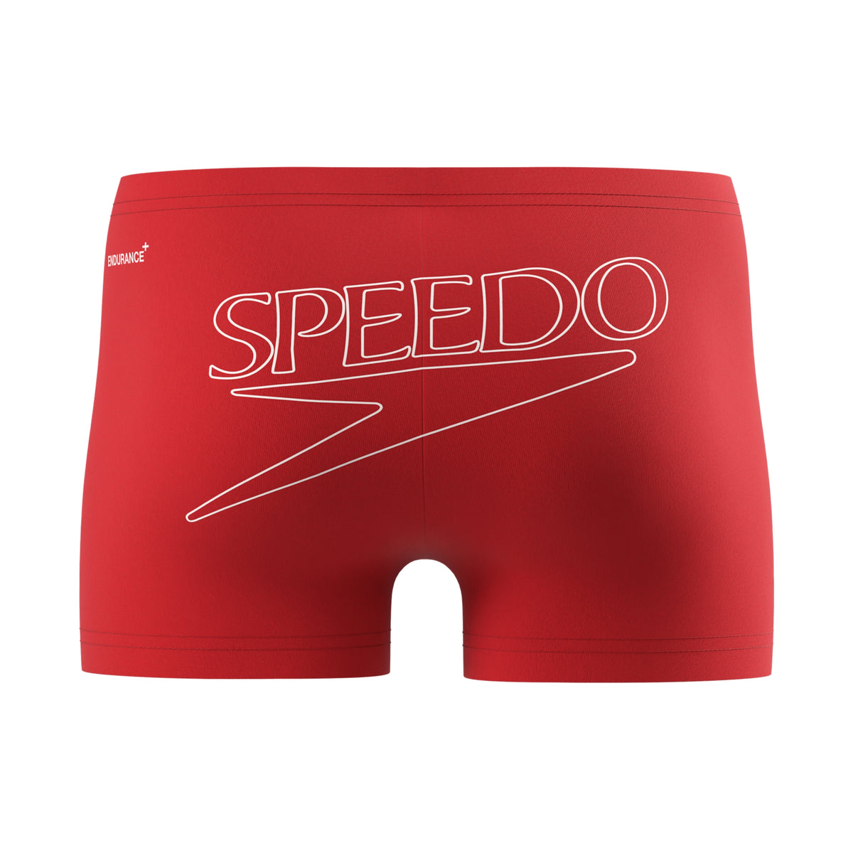 Red - Back - Speedo Mens Big Logo Endurance+ Swim Shorts