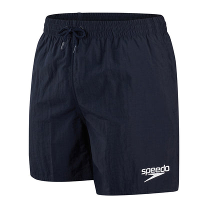Navy - Front - Speedo Mens Essential Logo Swim Shorts