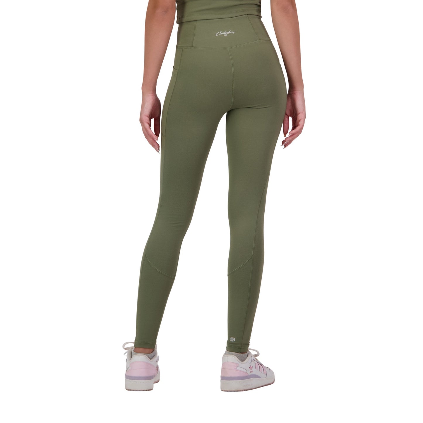 Deep Lichen Green - Back - Canterbury Womens-Ladies Convex Leggings