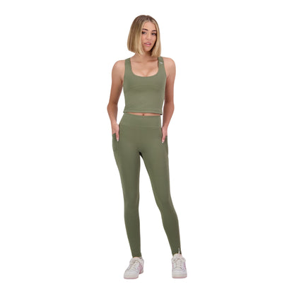 Deep Lichen Green - Pack Shot - Canterbury Womens-Ladies Convex Leggings