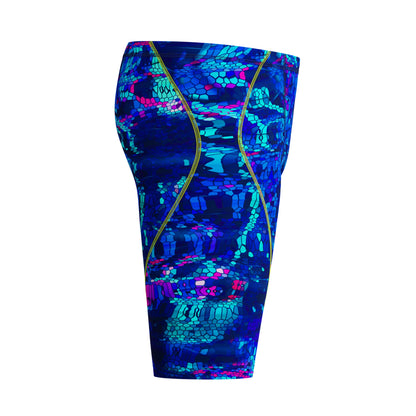 Blue-Pink - Pack Shot - Speedo Mens Fastskin Hyperspark Mosaic Jammer Shorts