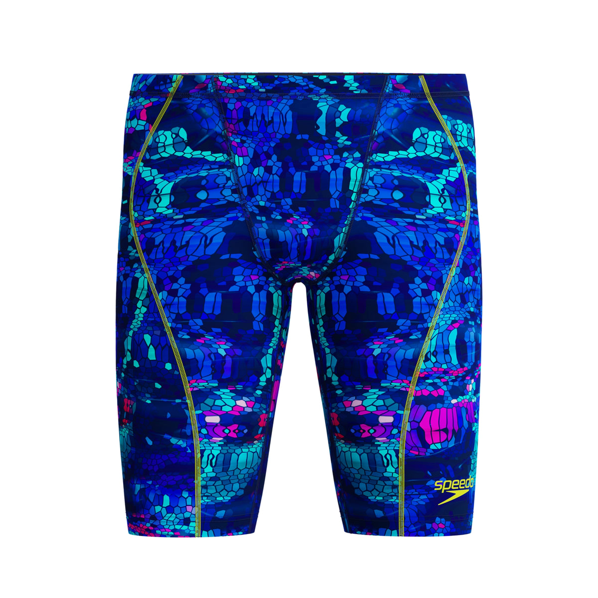 Blue-Pink - Front - Speedo Mens Fastskin Hyperspark Mosaic Jammer Shorts