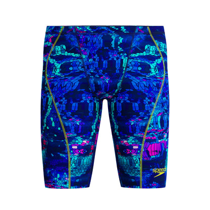 Blue-Pink - Front - Speedo Mens Fastskin Hyperspark Mosaic Jammer Shorts