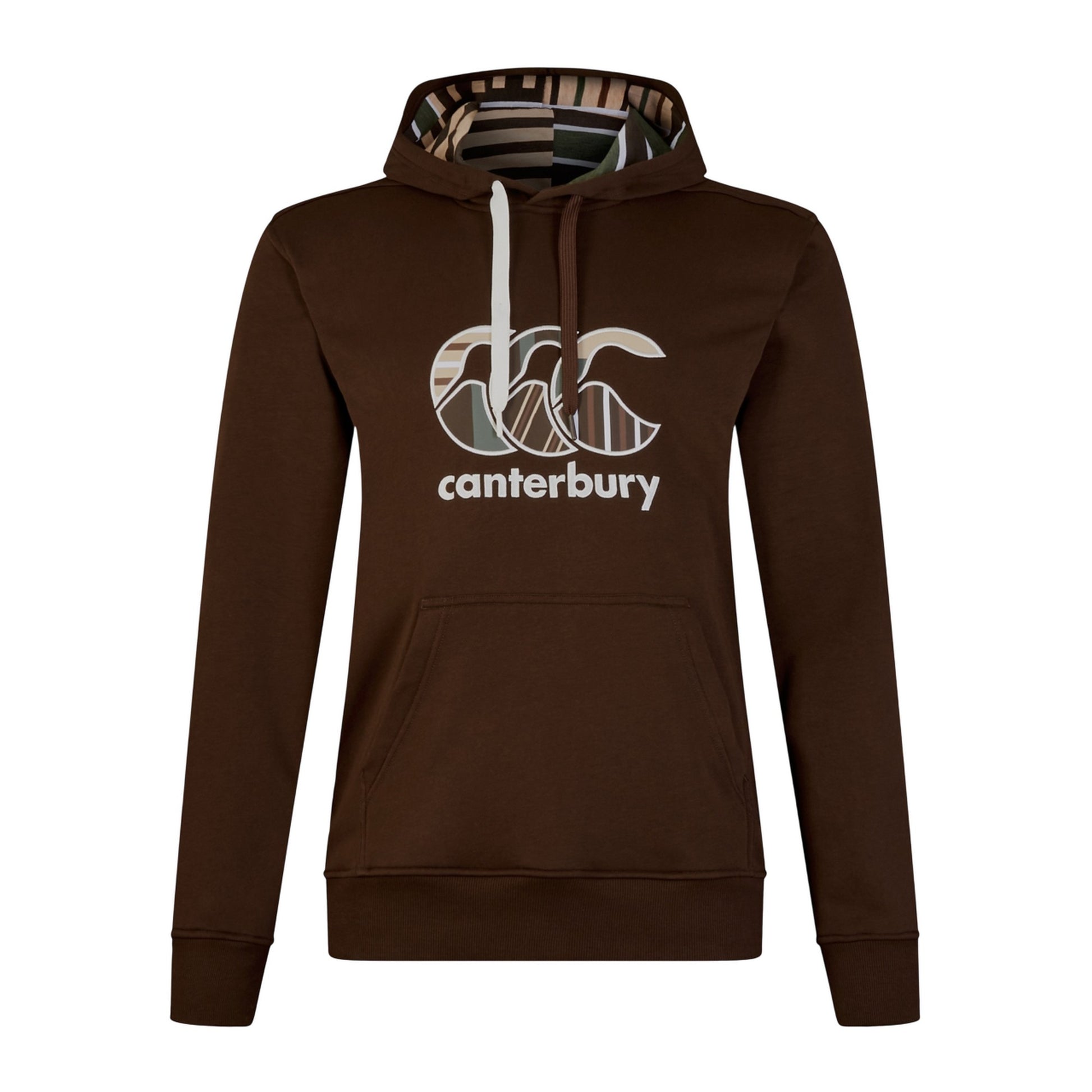 Brown - Front - Canterbury Mens Uglies Contrast Logo Hoodie